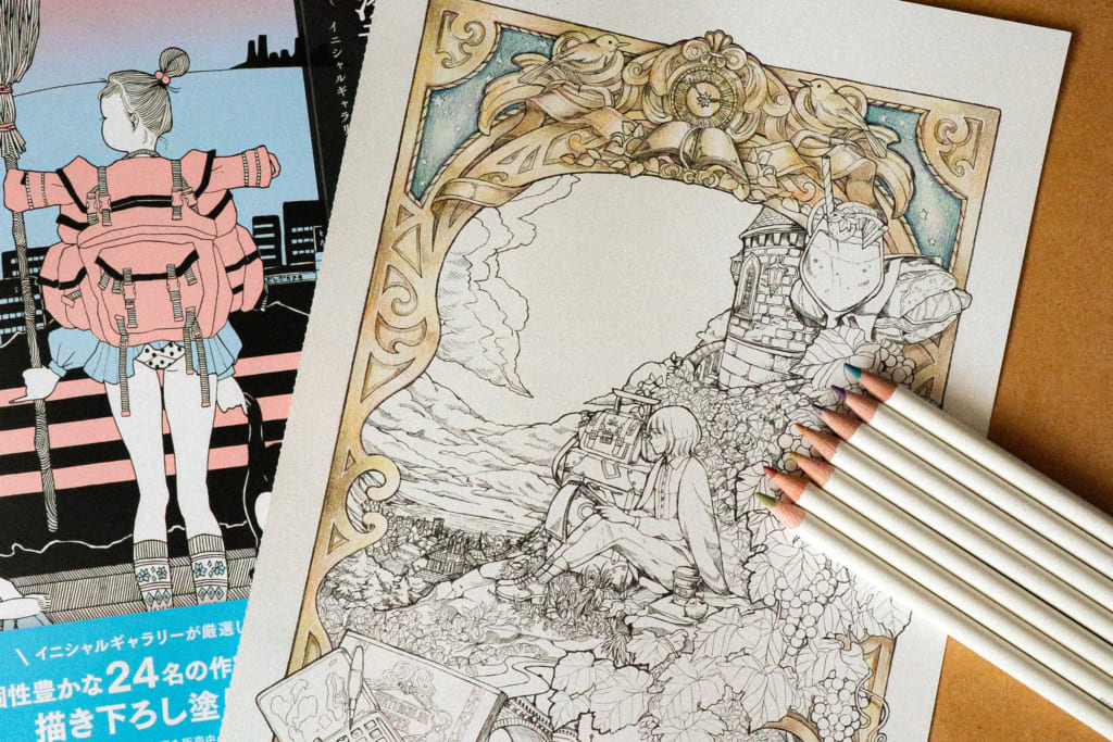 イラストレーターree さんの魅力満載 アート塗り絵コレクション 塗り絵メイキング Initial Gallery イニシャルギャラリー
